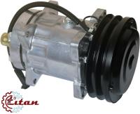 01-0605 Автомобильный компрессор кондиционера Титан 7H15 A2 152 12V 2х1 горизонтальные выходы