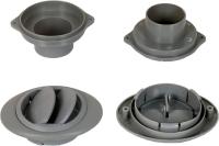 24-0762 Дефлектор серый 104х81 под гофру 47мм