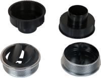 24-0768 Дефлектор черно-хромированный D83 под гофру 47мм