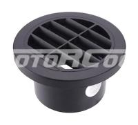 Дефлектор поворотный для автомобильного воздуховода, Диаметр соединения 90 мм. Высота общая 60 мм. Цвет черный