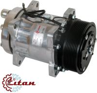 01-1161 Автомобильный компрессор кондиционера Титан 7H15 PV8 12V горизонтальные выходы