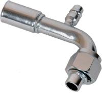 13-1241 Фитинг стальной 8мм 3/8 №6х90˚ O-RING 5/8-18UNF с зап портом HP со стаканом тонкостенный шланг