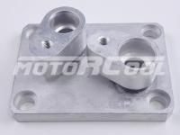 RC-U08404 Соединительный коллектор верхней крышки на компрессоры аналог Denso10РА17С 10РА15С алюминий площадка 90х67х9 отверстия Ф16мм и Ф18,6мм