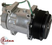 01-0607 Автомобильный компрессор кондиционера Титан 7H15 PV8 24V Direct Mount горизонтальные выходы фланцевое соединение аналог SD8242