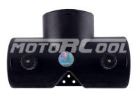 T-образный соединитель с двумя клапанами для автомобильного воздуховода, Диаметр соединения 60 мм. Длина общая 142 мм. Цвет черный