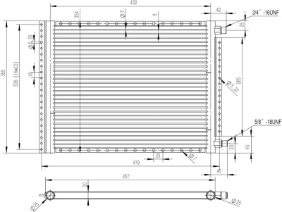 20-1728 Конденсатор кондиционера Титан 14"х18"х20мм