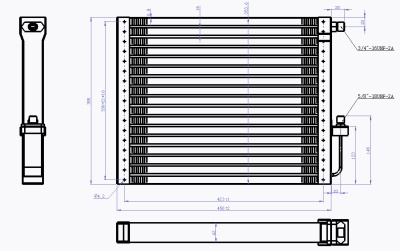 20-1167 Конденсатор кондиционера Титан 14"х18"х44мм