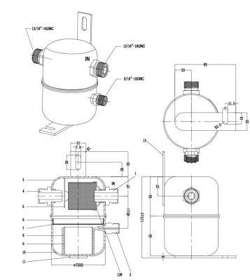 17-1430 Маслоотделитель Carrier/ Zanotti аналог 65-60059-01