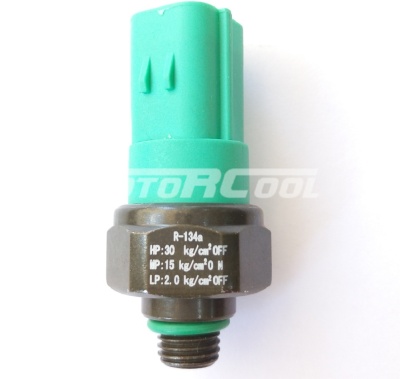 Датчик давления Opel, M10-P1.25 Male, HP: 30 kg/cm2 Off MP: 15 kg/cm2 On LP: 2.0 kg/cm2 Off 2, R-134a