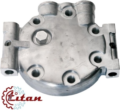 01-0612 Крышка компрессора вертикальная Титан 7H с фланцевым соединением с клапаном сброса давления GT NCC