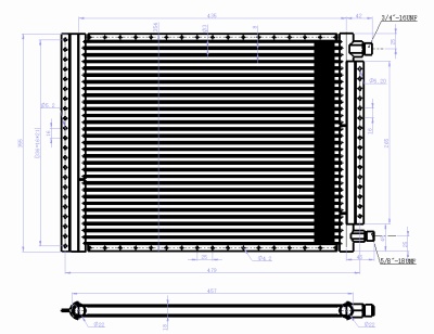 20-1611 Конденсатор кондиционера Титан 14"х18"х18мм