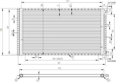 20-1730 Конденсатор кондиционера Титан 14"х25"х20мм