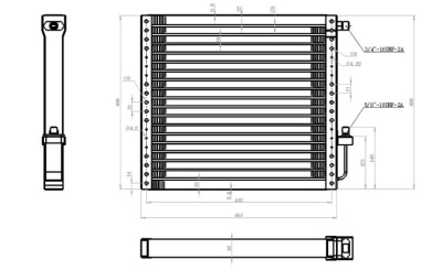 20-1072 Конденсатор кондиционера Титан 16"х18"х44мм