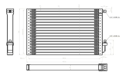 20-1677 Конденсатор кондиционера Титан 14"х23"х44мм