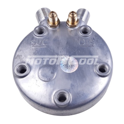 RC-U08084 Крышка компрессора на Sanden 5Н, выходы - вертикальные, O-Ring, 3/4"-16UNF, 7/8"-14UNF, с заправочными портами
