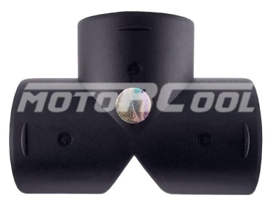 T-образный соединитель для автомобильного воздуховода, Диаметр соединения 90 мм. Длина общая 140 мм. Цвет черный