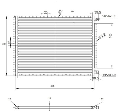 20-1069 Конденсатор кондиционера Титан 16"х18"х18мм