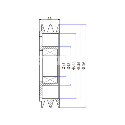 Шкив для RC-U08602 [MCF 43], RC-U08603 [MCF 48]