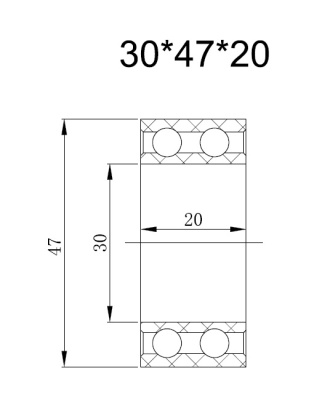 01-0874 Подшипник компрессора кондиционера Титан 47x30x20