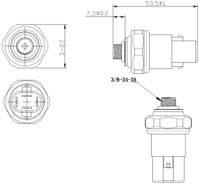 18-1883 Датчик давления Титан влагозащита 3/8-24UNF