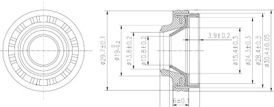 01-0319 Сальник компрессора Титан 10PA15/17
