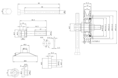 01-0954 Ролик натяжной A75
