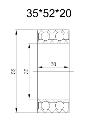 01-0805 Подшипник компрессора кондиционера Титан 52x35x20