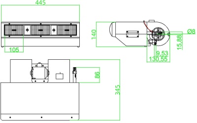 10-1246 Испаритель кондиционера BEU 407-100 24V LHD O-Ring