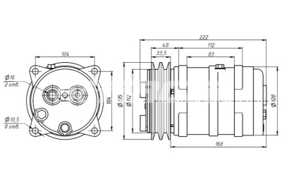 Компрессор RC-U08097 MOTORCOOL