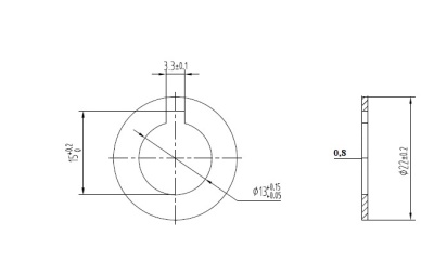 01-1934 Шайба регулировочная под прижимную пластину Титан 5H14 22x12.7x0.8мм под шпонку