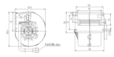 08-1524 Вентилятор центробежный 140x100 144W 24V аналог Spal 009-B70-74D