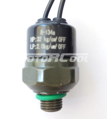 Датчик давления Nissan, 3/8-24 UNF Male HP: 32 kg/cm2 Off LP: 2.0 kg/cm2 Off, R-12, R134a