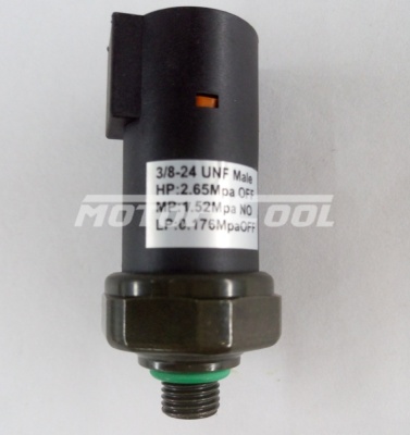 Датчик давления Nissan/Infinity, OE: 92137-4P200, 92137-4S100; 3/8-24 UNF Male, HP: 2.65 Mpa Off, MP: 1.52Mpa On, LP: 0.176 Mpa Off