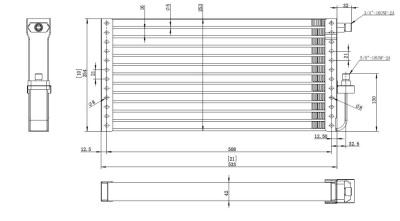 20-0500 Конденсатор кондиционера Титан 10"х21"х44мм