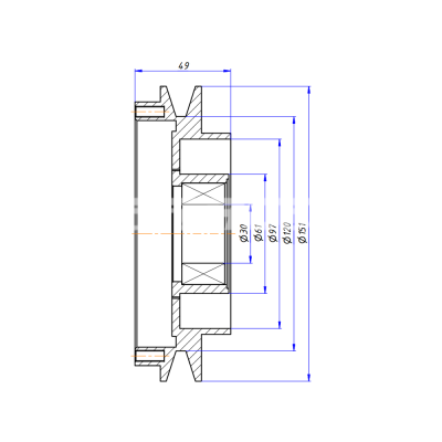 Шкив для Valeo TM16