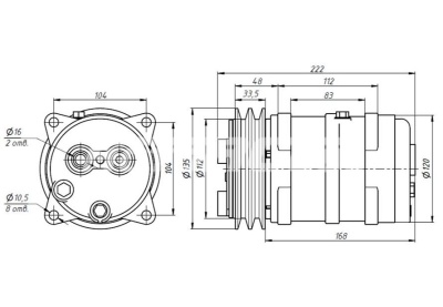 Компрессор RC-U08096 MOTORCOOL