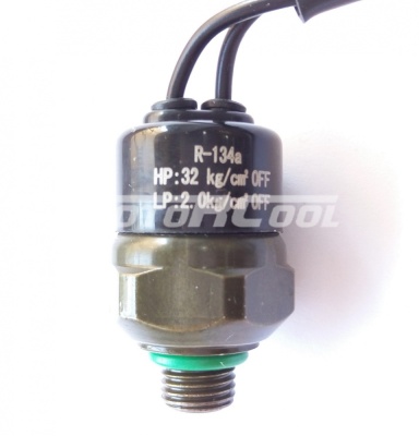 Датчик давления Ford, 3/8-24 UNF Male HP: 32 kg/cm2 Off LP: 2.0 kg/cm2 Off, R-12, R134a