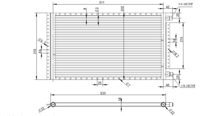 20-0937 Конденсатор кондиционера Титан 12"х21"х18мм
