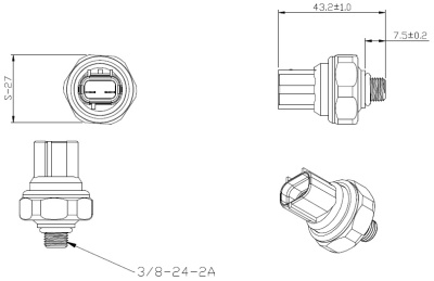 18-1727 Датчик давления Титан влагозащита 3/8-24UNF