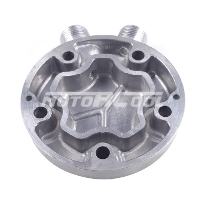 RC-U08176 Крышка компрессора на Sanden 5Н, выходы - вертикальные, O-Ring, 1"-14UNS, 1"-14UNS