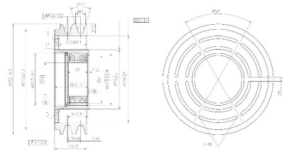 01-1006 Шкив A2 компрессора Титан Титан 5H14 D132мм