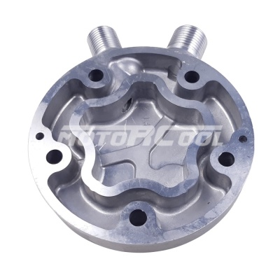 RC-U0815 Крышка компрессора на Sanden 5Н, выходы - вертикальные, O-Ring, 3/4"-16UNF, 7/8"-14UNF