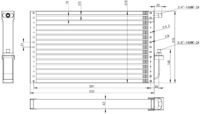 20-0320 Конденсатор кондиционера Титан 12"х21"х44мм