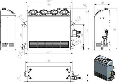 10-1673 Испаритель кондиционера напольный 507