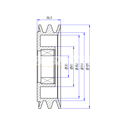 Шкив для Valeo TM16