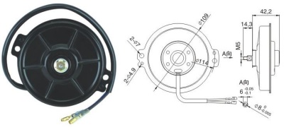 08-1399 Электромотор осевого вентилятора Титан 100w 12V Puller/ Pusher