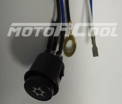 RC-U0921 Кнопка вкл./выкл. кондиционера с подсветкой 12V. Отв. под установку: Ø 20,5 мм. Глубина посадки min 25 мм