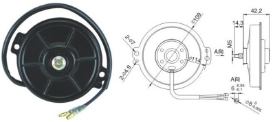 08-1305 Электромотор осевого вентилятора Титан 80w 24V Puller/ Pusher