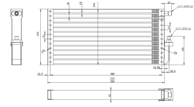 20-1352 Конденсатор кондиционера Титан 14"х21"х44мм