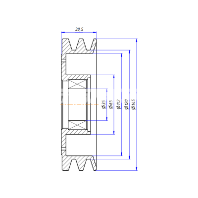 Шкив для Valeo TM21